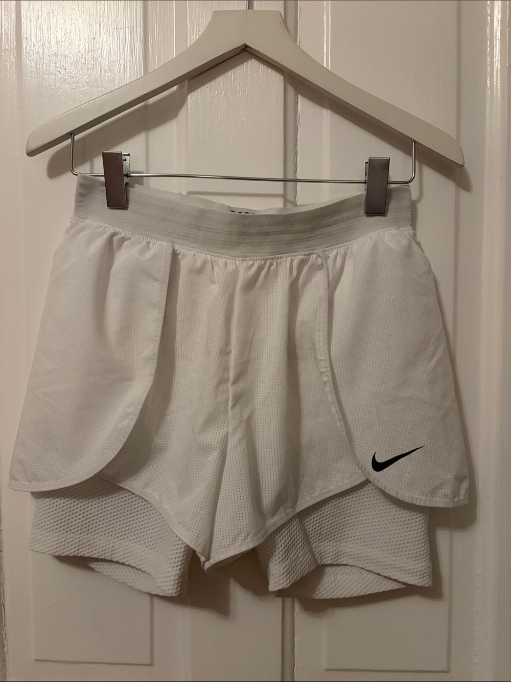 2 for $6 Nike White Layered Mesh Athletic Shorts